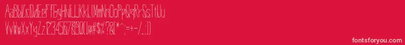 DeltaUniverse Font – Pink Fonts on Red Background