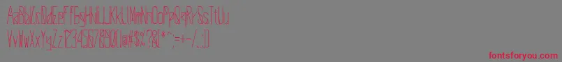 DeltaUniverse Font – Red Fonts on Gray Background