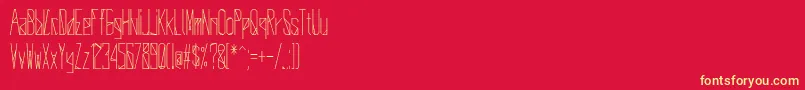 Police DeltaUniverse – polices jaunes sur fond rouge