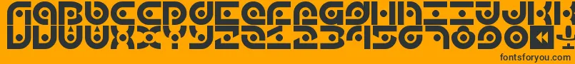 Saiba mais sobre a fonte Audio2012 Fonte Audio2012 – fontes pretas em um fundo laranja