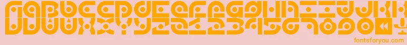 Weitere Informationen zur Audio2012-Schriftart Audio2012-Schriftart – Orangefarbene Schriften auf rosa Hintergrund