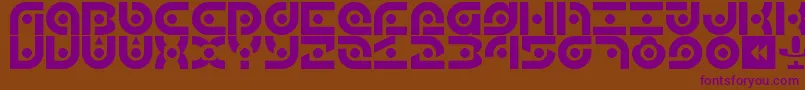Audio2012-Schriftart – Violette Schriften auf braunem Hintergrund