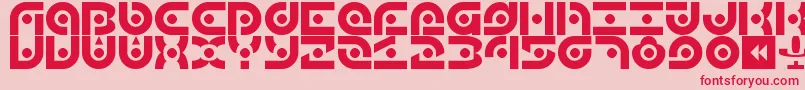Audio2012 Font – Red Fonts on Pink Background