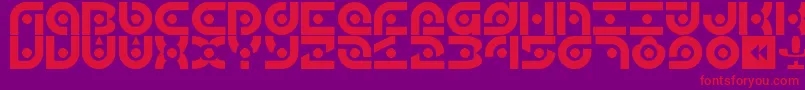 Audio2012 Font – Red Fonts on Purple Background