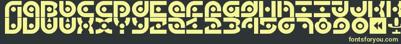 Audio2012 Font – Yellow Fonts on Black Background