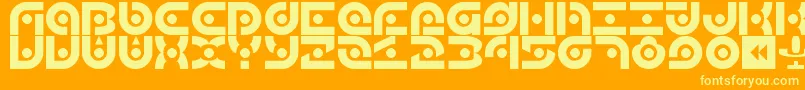 フォントAudio2012 – オレンジの背景に黄色の文字