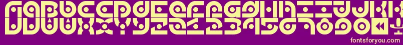 Audio2012 Font – Yellow Fonts on Purple Background
