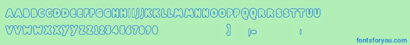 Dill Font – Blue Fonts on Green Background