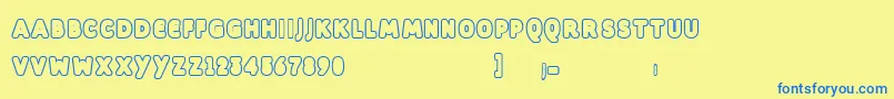 Dill Font – Blue Fonts on Yellow Background