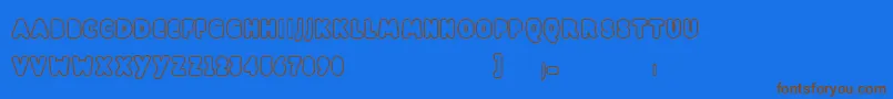 Dill Font – Brown Fonts on Blue Background