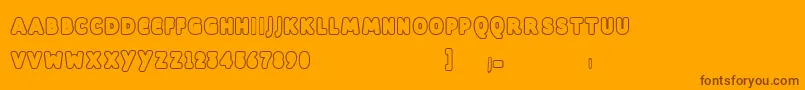 Dill Font – Brown Fonts on Orange Background