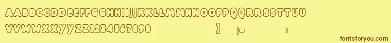 Dill Font – Brown Fonts on Yellow Background