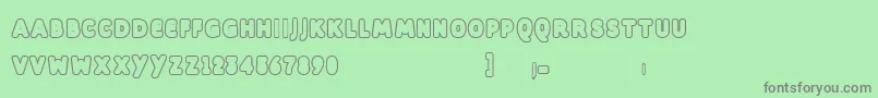 Dill Font – Gray Fonts on Green Background