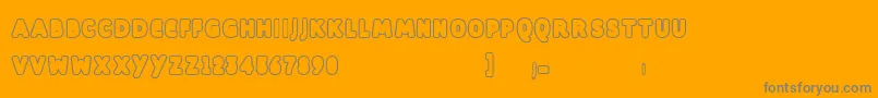 Dill Font – Gray Fonts on Orange Background