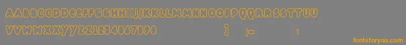 Dill Font – Orange Fonts on Gray Background