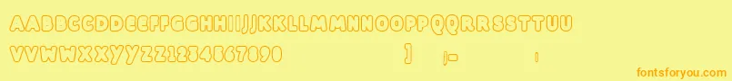 Dill Font – Orange Fonts on Yellow Background