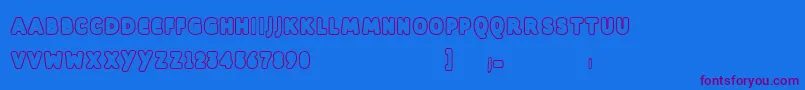 Dill Font – Purple Fonts on Blue Background