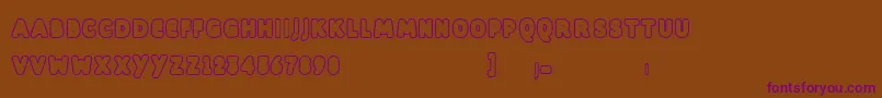 Dill Font – Purple Fonts on Brown Background