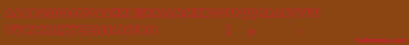 Dill-Schriftart – Rote Schriften auf braunem Hintergrund