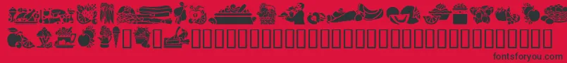 GeEdibles Font – Black Fonts on Red Background