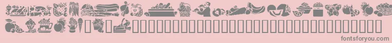 Saiba mais sobre a fonte GeEdibles Fonte GeEdibles – fontes cinzas em um fundo rosa
