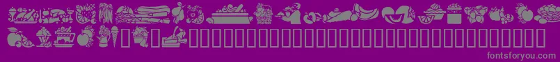 Police GeEdibles – polices grises sur fond violet