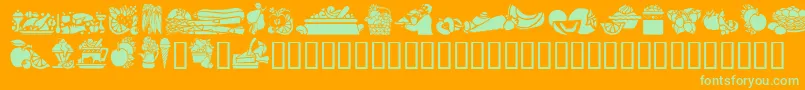 GeEdibles Font – Green Fonts on Orange Background