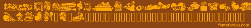 GeEdibles Font – Orange Fonts on Brown Background