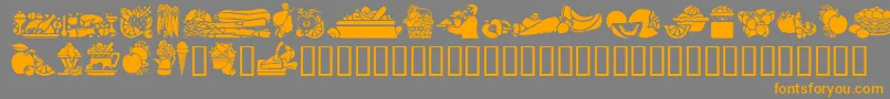 GeEdibles Font – Orange Fonts on Gray Background