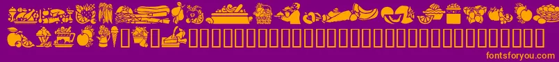 GeEdibles Font – Orange Fonts on Purple Background