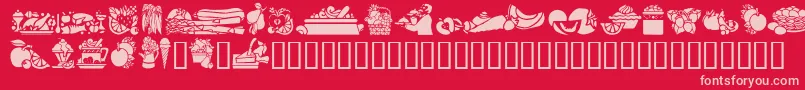 GeEdibles Font – Pink Fonts on Red Background