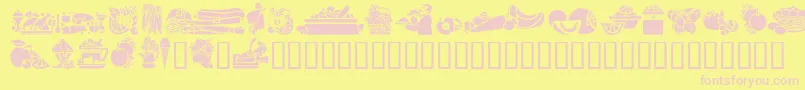 GeEdibles Font – Pink Fonts on Yellow Background