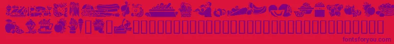 GeEdibles Font – Purple Fonts on Red Background
