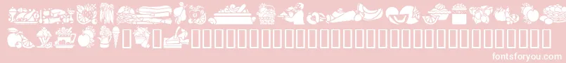 Fonte GeEdibles – fontes brancas em um fundo rosa
