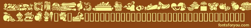 GeEdibles Font – Yellow Fonts on Brown Background