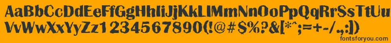 GrenoblerandomXboldRegular Font – Black Fonts on Orange Background