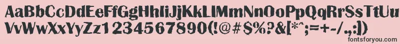 GrenoblerandomXboldRegular Font – Black Fonts on Pink Background