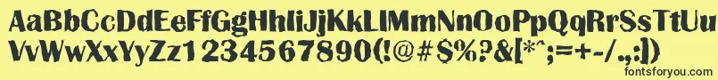 Police GrenoblerandomXboldRegular – polices noires sur fond jaune