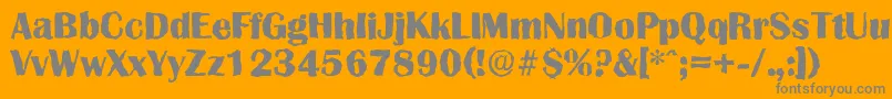 GrenoblerandomXboldRegular Font – Gray Fonts on Orange Background