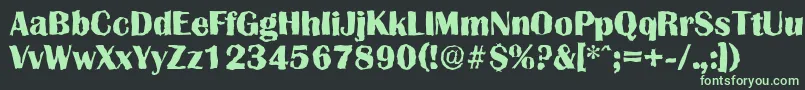 Шрифт GrenoblerandomXboldRegular – зелёные шрифты на чёрном фоне