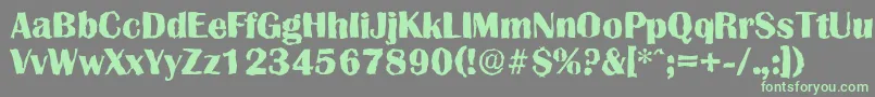 GrenoblerandomXboldRegular Font – Green Fonts on Gray Background