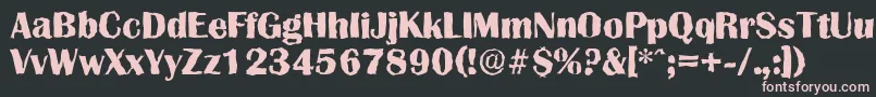 GrenoblerandomXboldRegular Font – Pink Fonts on Black Background