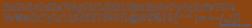 Milfho Font – Blue Fonts on Brown Background