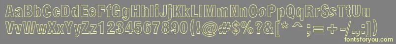 Milfho Font – Yellow Fonts on Gray Background