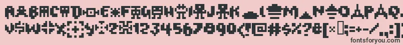 Oxygene1 Font – Black Fonts on Pink Background