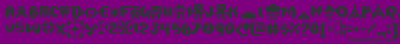 Oxygene1 Font – Black Fonts on Purple Background