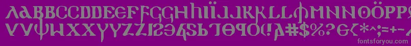 Czcionka Holyv2 – szare czcionki na fioletowym tle