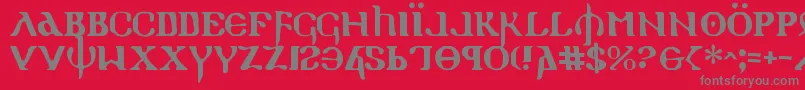 Holyv2 Font – Gray Fonts on Red Background