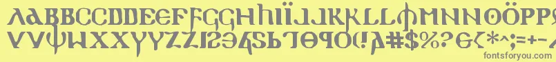 Шрифт Holyv2 – серые шрифты на жёлтом фоне
