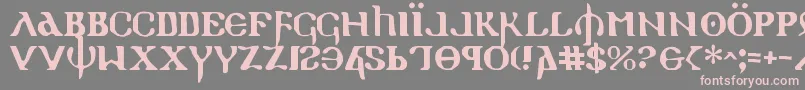 Holyv2-Schriftart – Rosa Schriften auf grauem Hintergrund